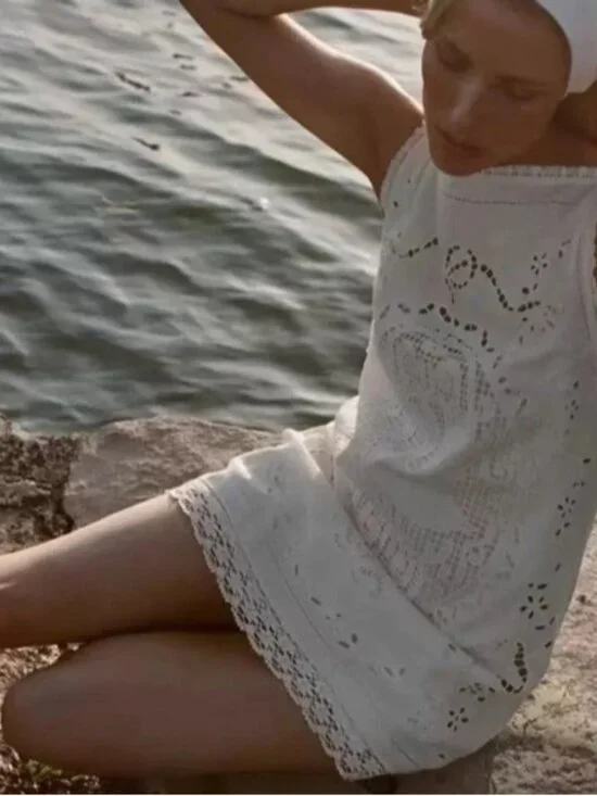 DOEN lucina embroidered linen mini dress - Picture 4 of 14